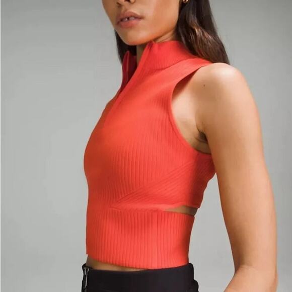 LULULEMON ATHLETICA NWT OPENED BACK‎ HALF-ZIP SWEATER SIZE M - Picture 1 of 7